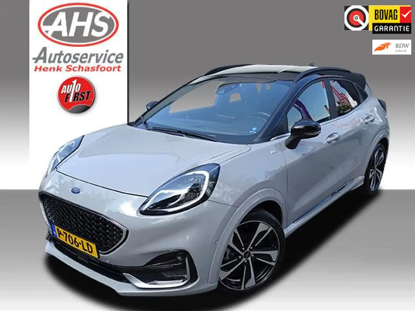 Ford Puma 1.0 EcoBoost Hybrid ST-Line Vignale zwart leer Gris - 1