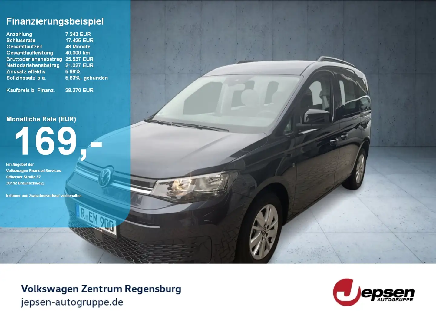 Volkswagen Caddy Life 2.0 TDI PDC SHZ SpurH GRA KlimaA Blau - 1