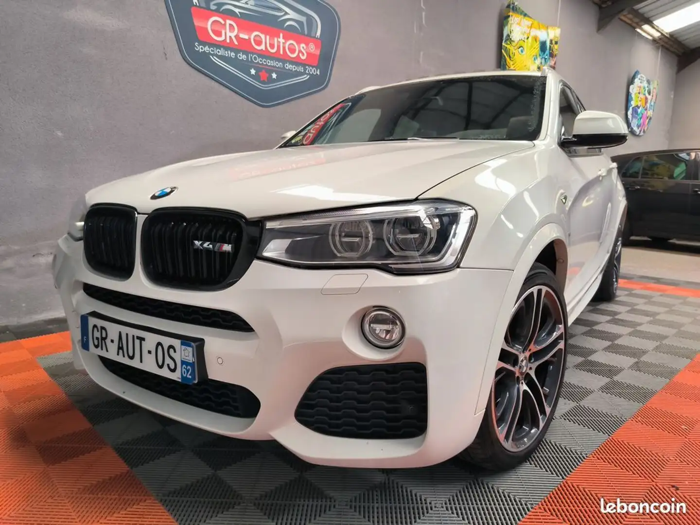 BMW X4 3l D 258ch M-SPORT x-drive 185000km garantie 12 mois GPS toit ouvrant échappement sport a clapet cuir clim camera radar d Blanc - 1