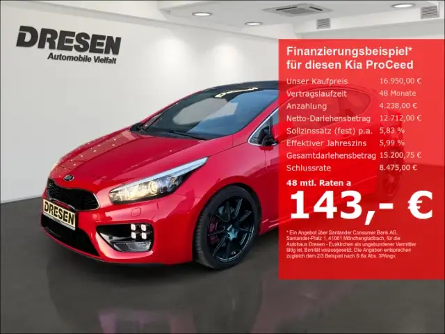 Kia ProCeed / pro_cee'd 1,6 GT-Track Panorama-Schiebedach/Navi/Sitzheizung