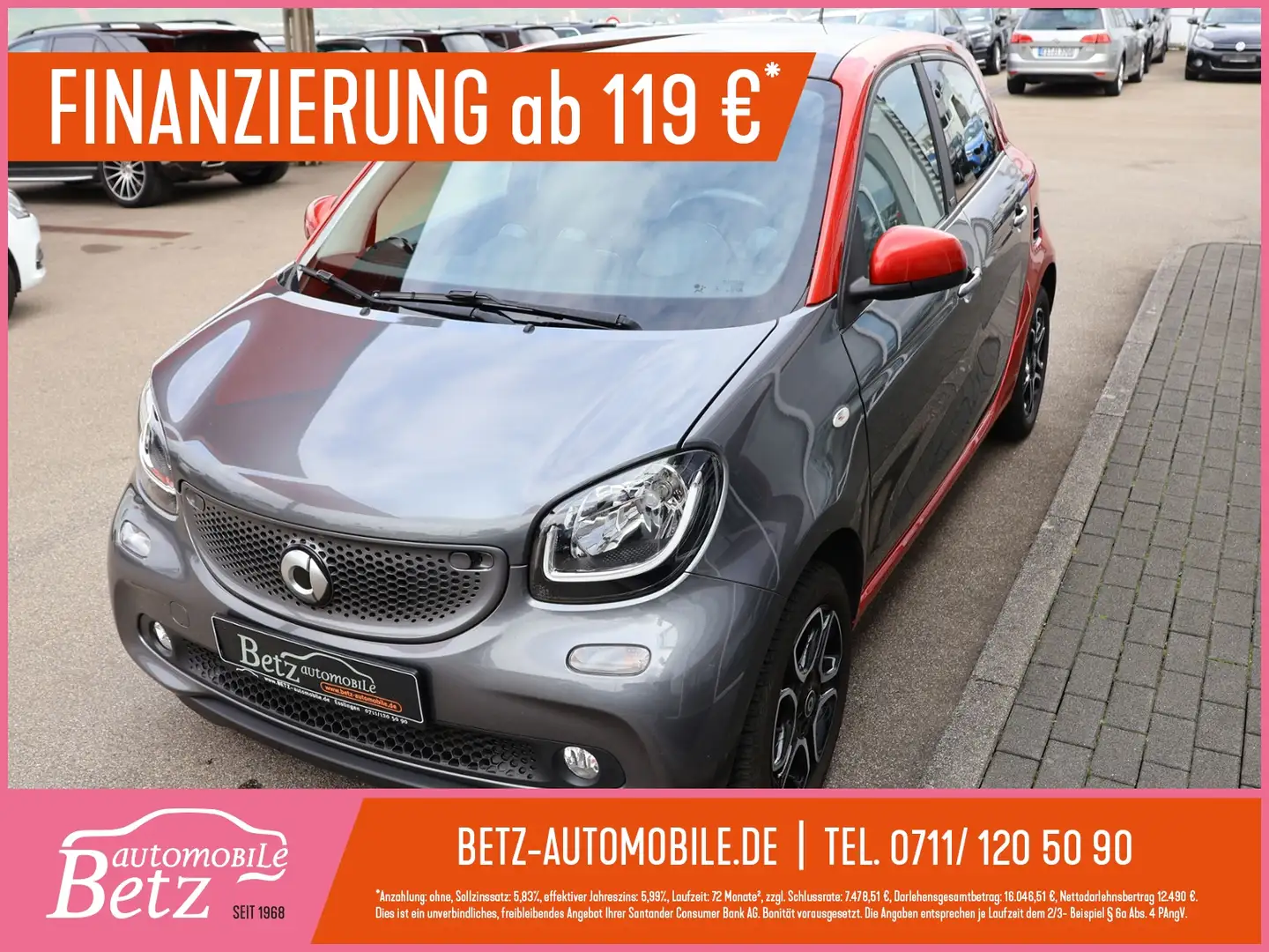 smart forFour Prime Pano Teilleder SHZ LED-Tag Rouge - 1