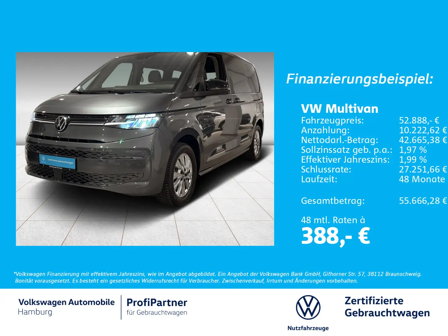 Volkswagen T7 Multivan 2.0 TSI Life DSG LED 7-Sitze AppConnect Grau - 1