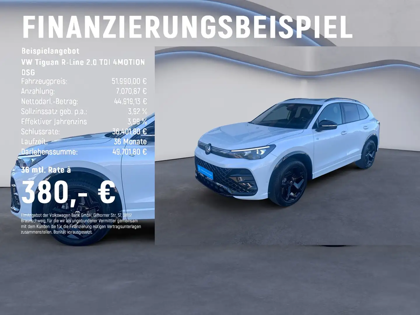 Volkswagen Tiguan R-Line 2.0 TDI 4MOTION DSG AHK+STHZ+HarmanKardo... Weiß - 2