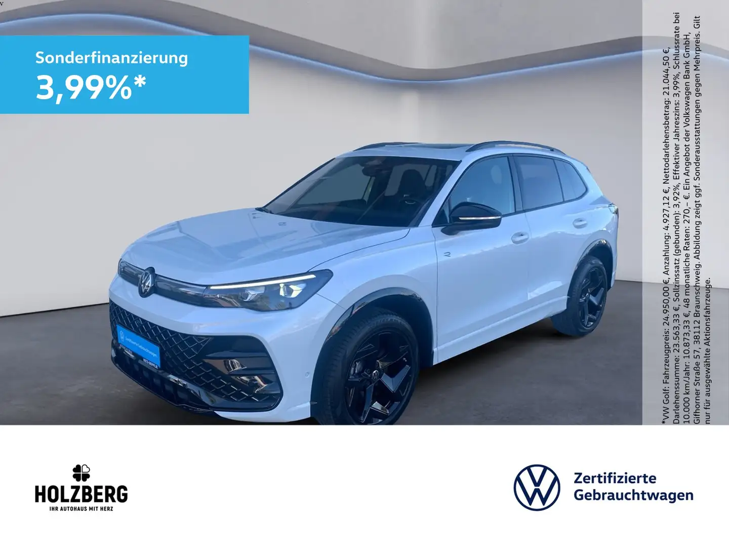 Volkswagen Tiguan R-Line 2.0 TDI 4MOTION DSG AHK+STHZ+HarmanKardo... Weiß - 1