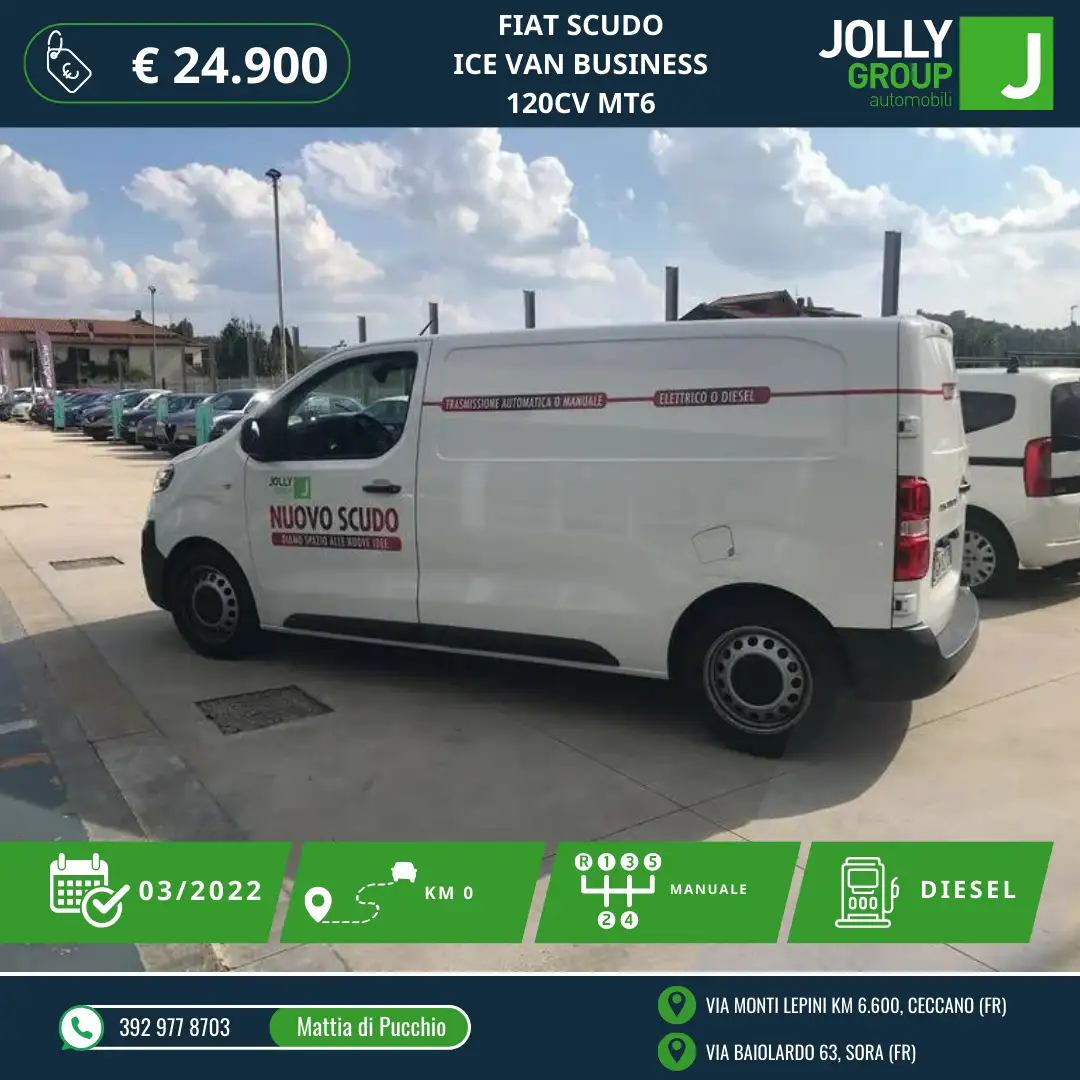 Fiat Scudo Ice Van Business L2h1 1.5 Hdi 120cv Mt6 Blanc - 1