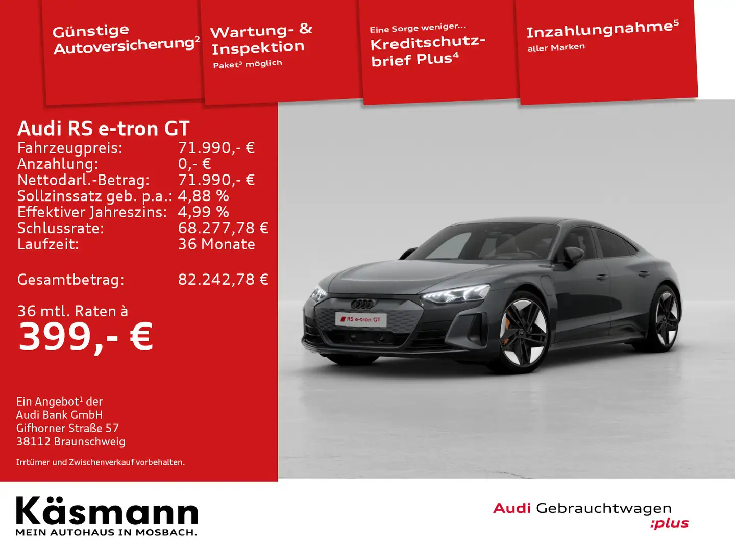 Audi RS e-tron GT quattro MATRIX 360° HUD ALLRADL Gris - 2