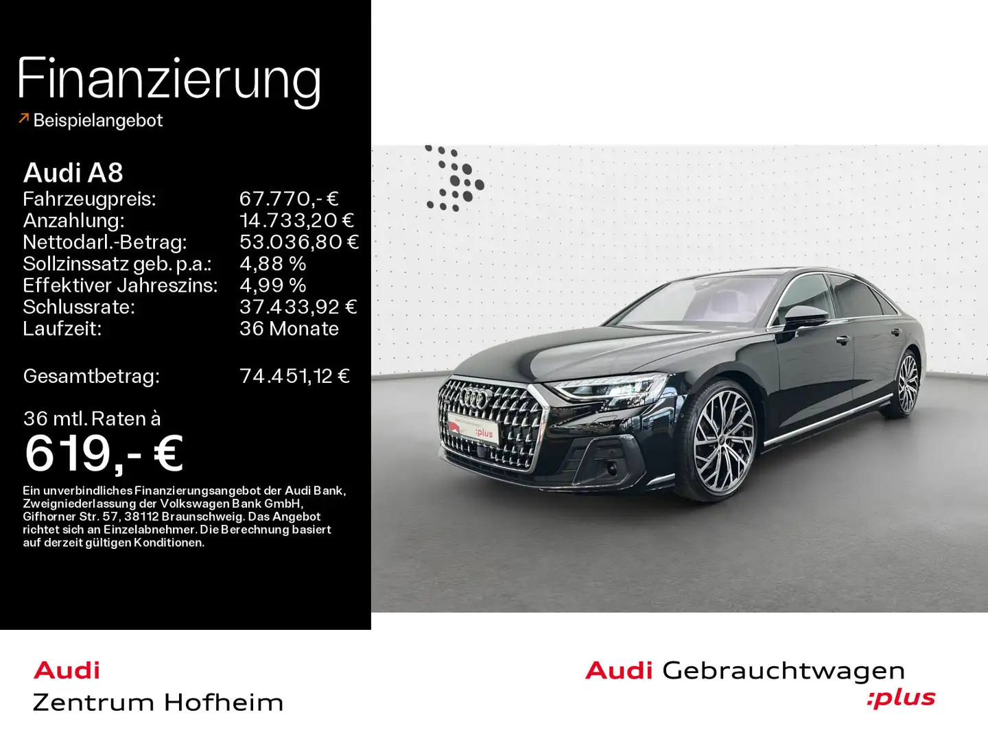 Audi A8 Lang 50 TDI qu tip*Air*B&O*Pano*HD Matrix*Vir Noir - 1
