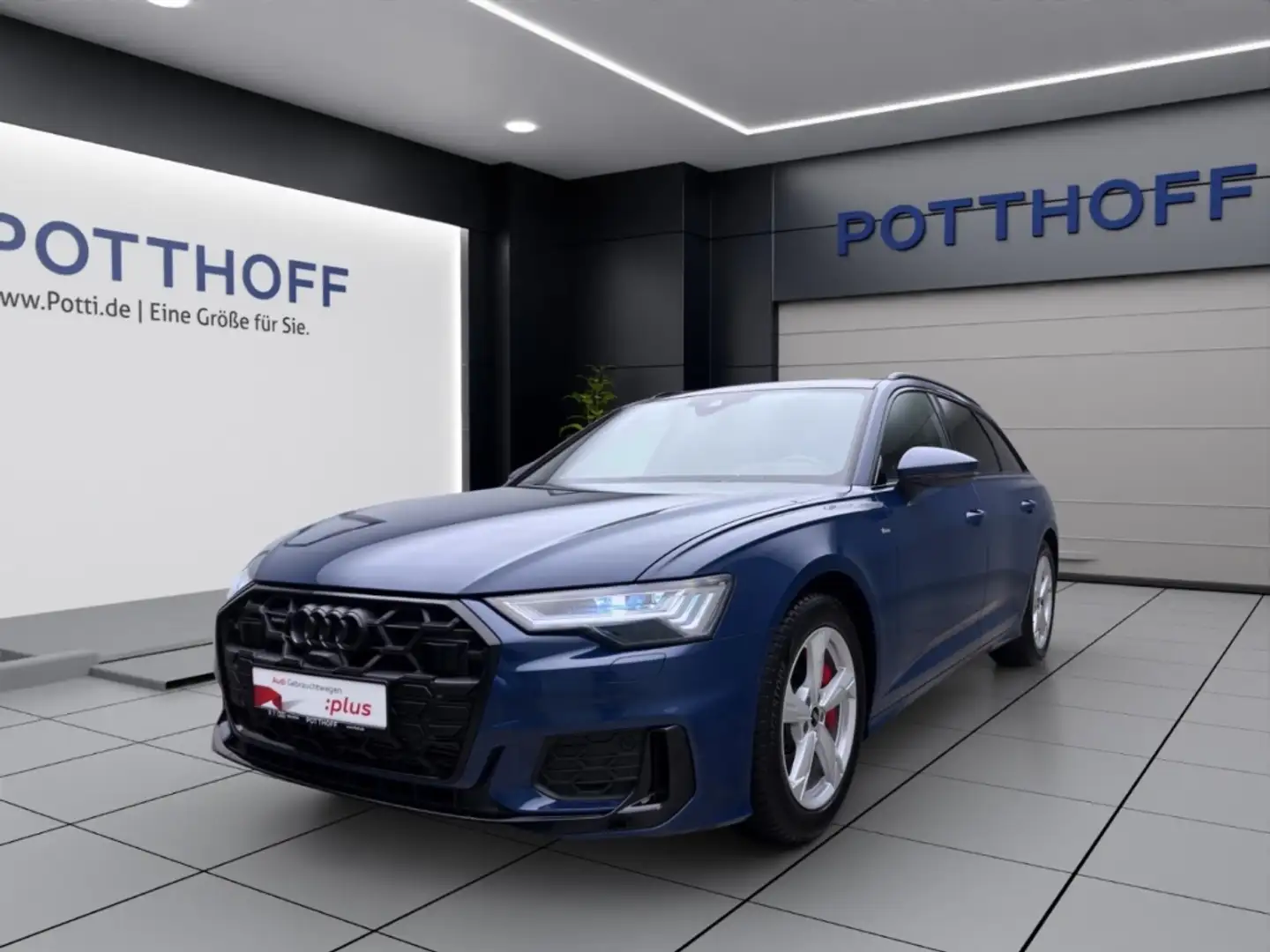 Audi A6 Avant 55 TFSIe Q S LINE PANO AHK NAVI HD-MATRIX Blau - 1