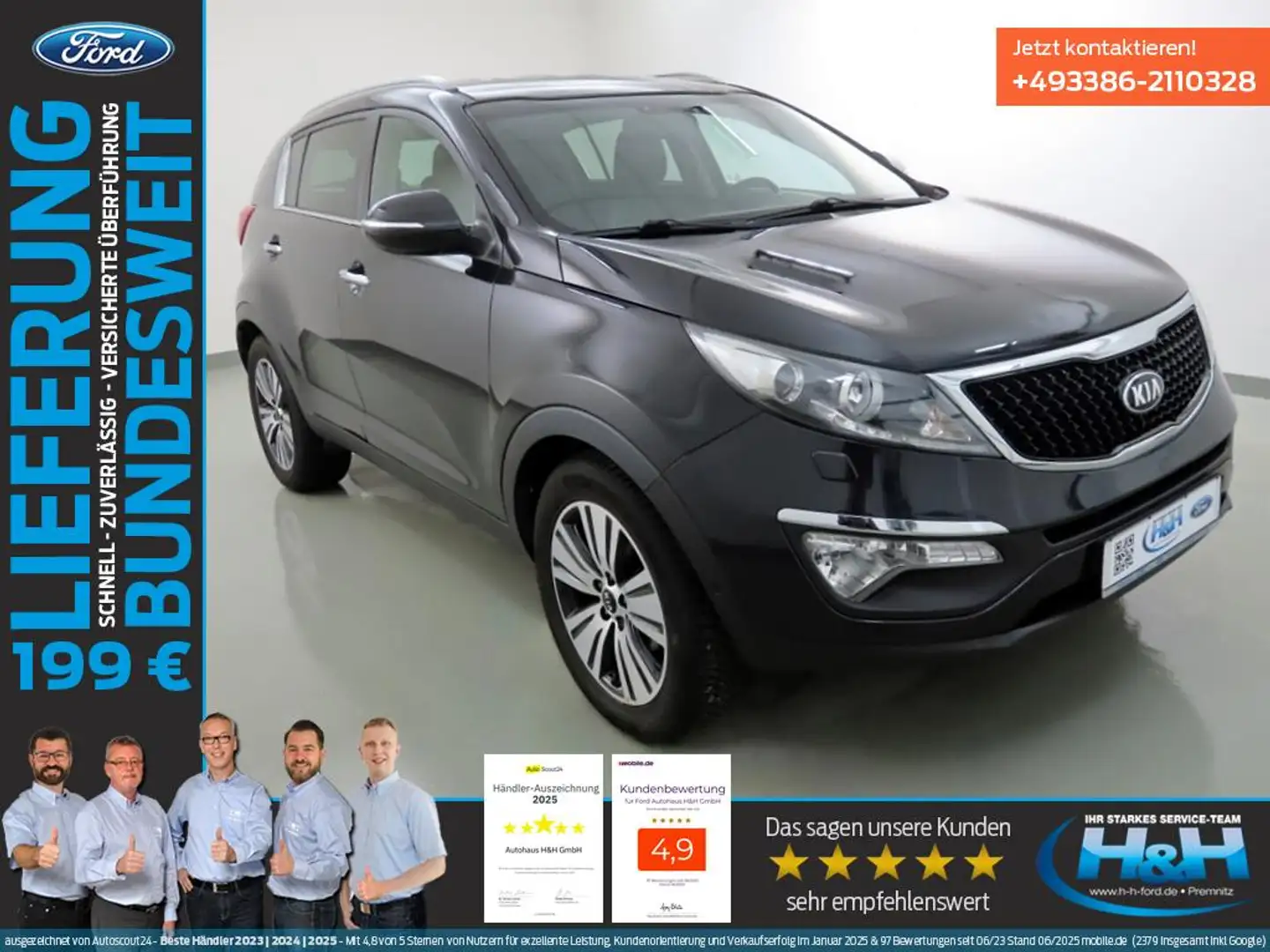 Kia Sportage 2.0 GDI Aut Spirit 2WD EinParkAss+Kam Schwarz - 1