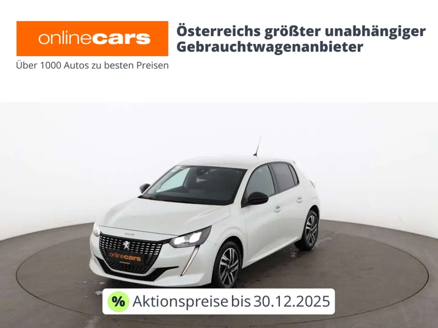 Peugeot 208 1.5 BlueHDi Allure LED NAVI R-CAM TEMPOMAT Weiß - 1