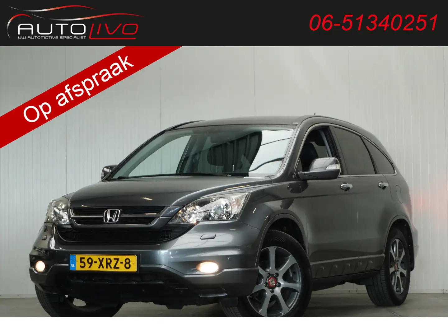 Honda CR-V 2.0i Executive NL AUTO! PANO LEER CLIMA ST. VERW. Grijs - 1