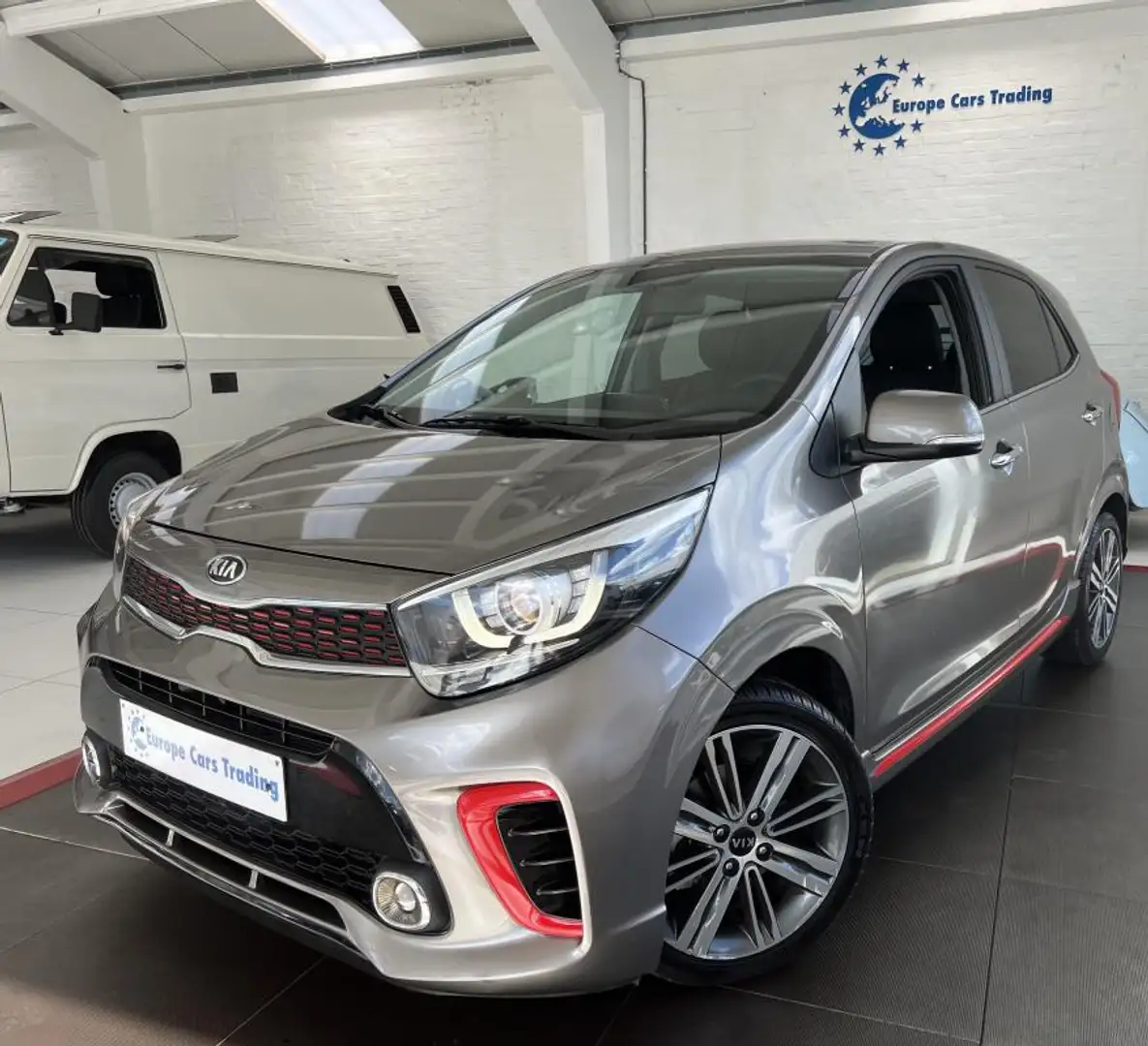 Kia Picanto 1.2 DPi 84 CH GT LINE 6.320 KMS CARPLAY 1ÈRE MAIN GAR 12M Grijs - 1