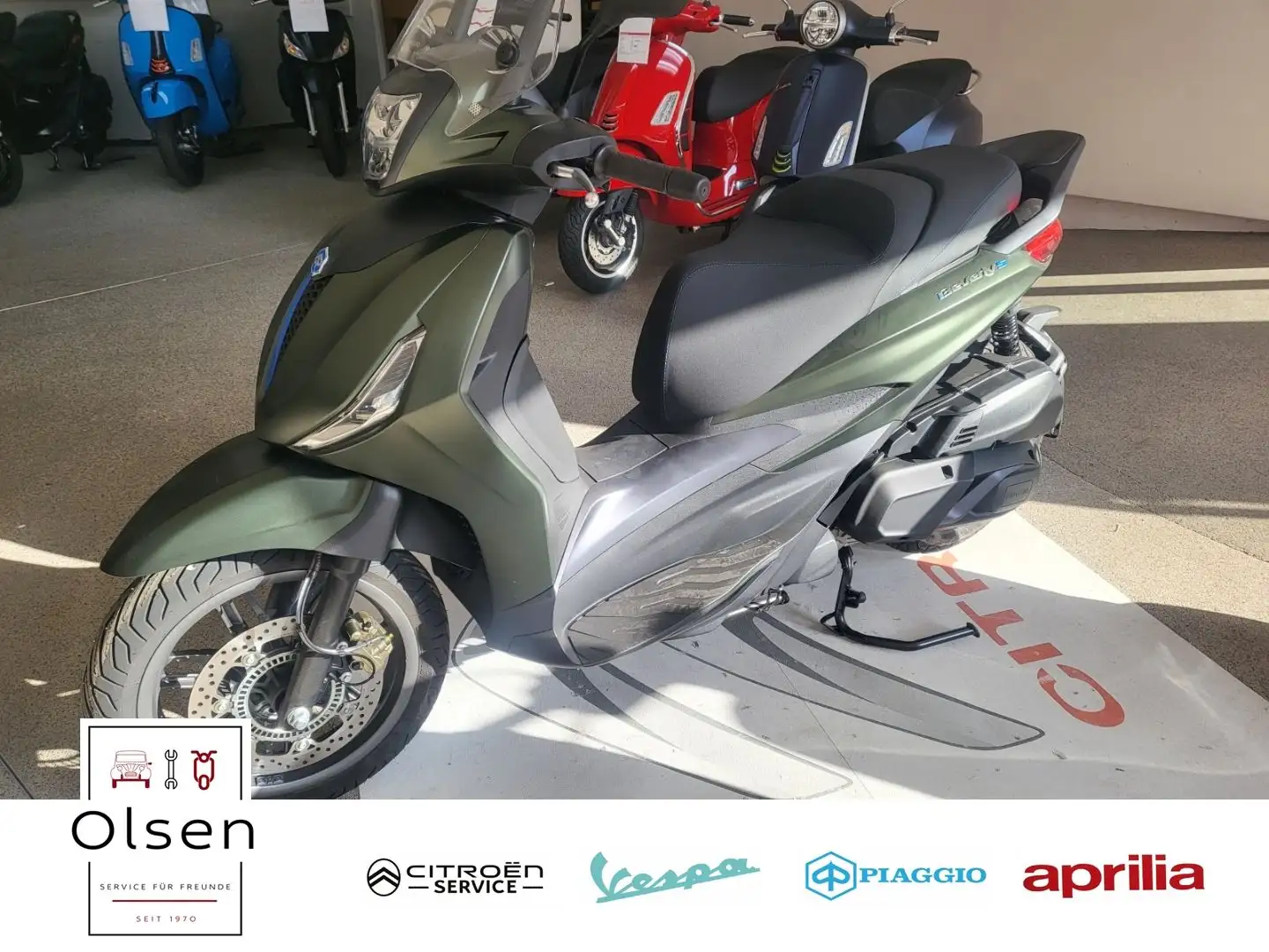 Piaggio Beverly 400 S E5+ Green & Blau auf Lager Verde - 1
