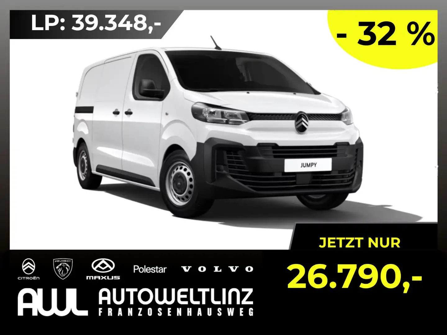 Citroen Jumpy KW M BHDi 120 Netto: 22.325,- Weiß - 1
