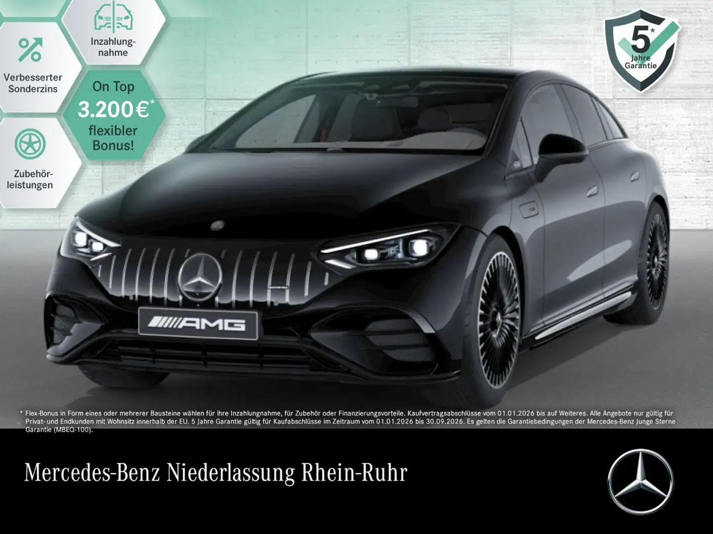 Mercedes-Benz EQE 53 AMG 4M Driversp Fahrass Airmat Pano Distr. Schwarz - 1