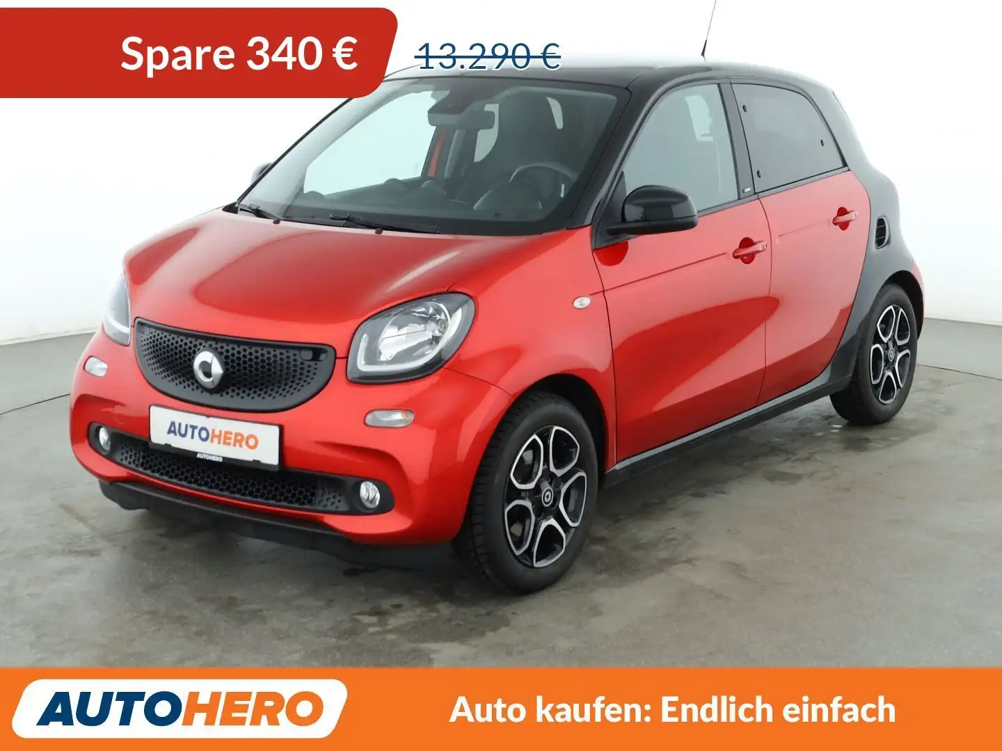 smart forFour 0.9 Turbo Basis Prime Aut.*NAVI*TEMPO* Rouge - 1