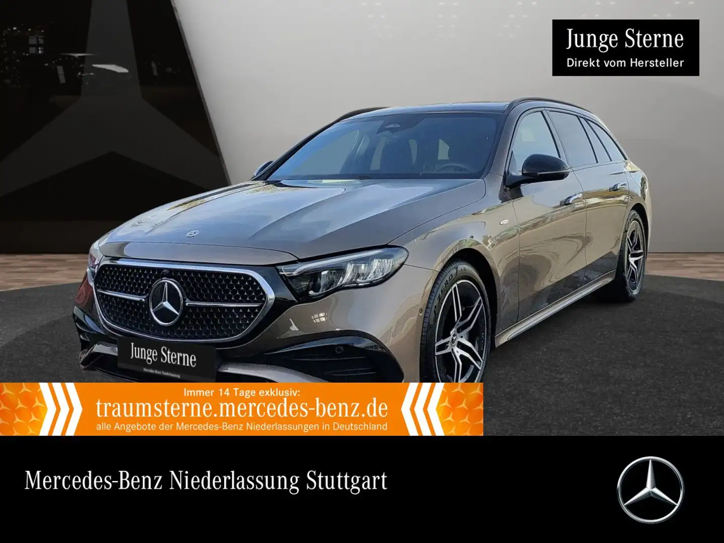 Mercedes-Benz E 300 de T Hybrid AMG 360° Pano Distr. LED AHK PTS Braun - 1