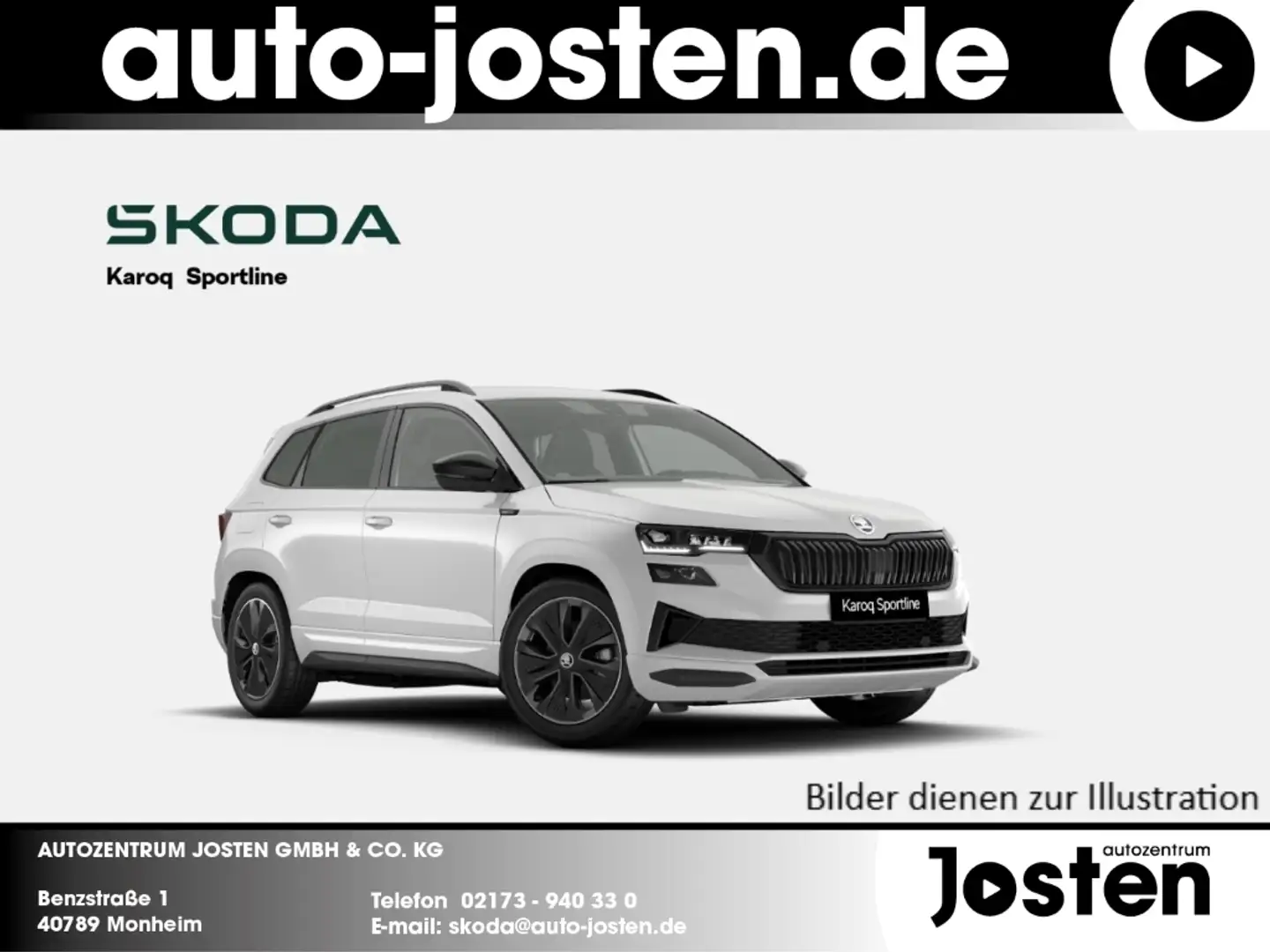 Skoda Karoq Sportline 2.0TSI 4x4 DCC Matrix-LED Fahrass+ AHK C Blanc - 1