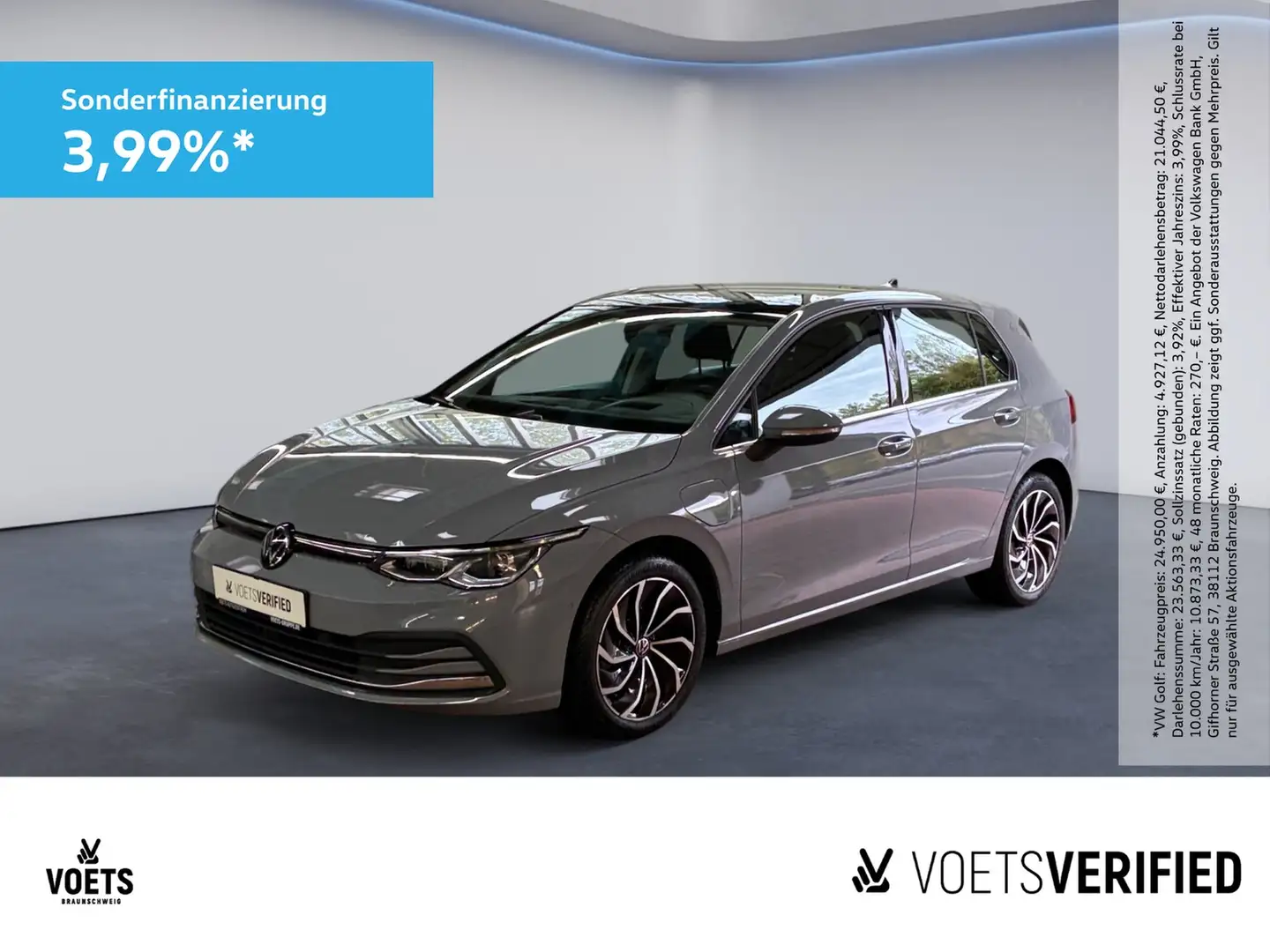 Volkswagen Golf VIII Style 1.4 eTSI DSG MATRIX-LED+PDC+ACC Grau - 1