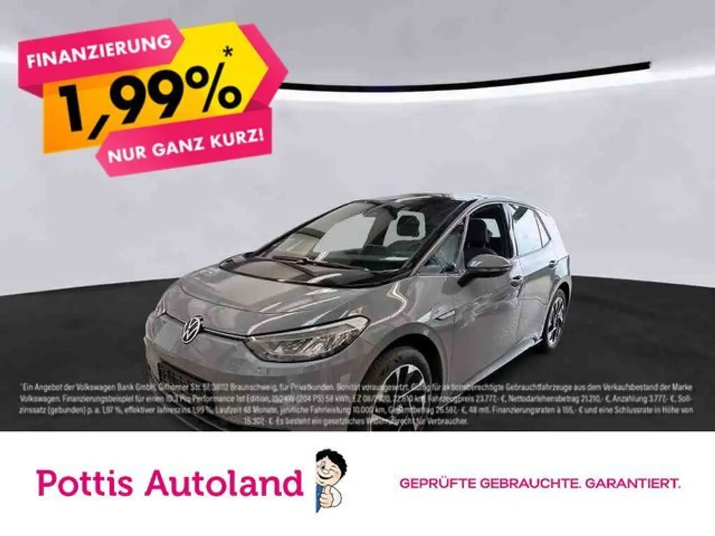 Volkswagen ID.3 PURE PERFORMANCE NAVI PDC KLIMA LED DAB+ Grau - 1