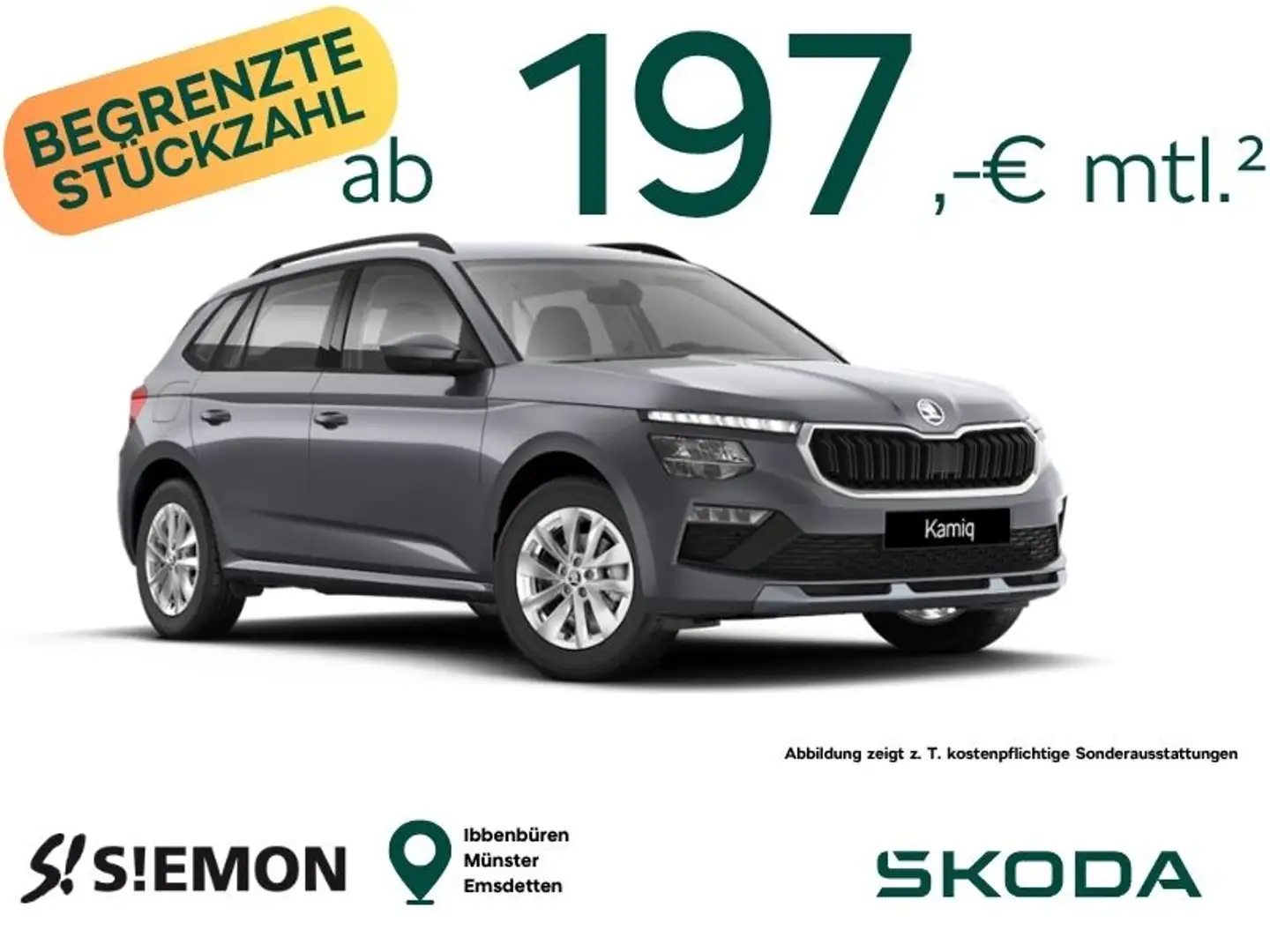 Skoda Kamiq SELECTION ✔️ Beheiz. Lenkrad ✔️ Vorlauffahrzeug Grau - 1