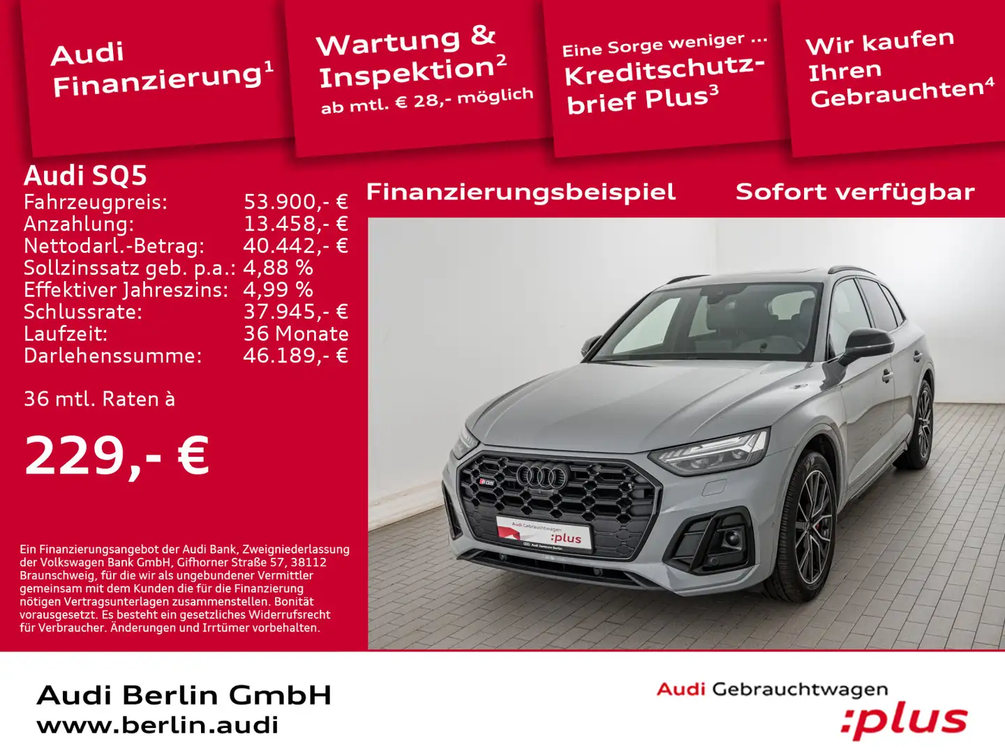 Audi SQ5 TDI tiptr. SITZHZG MATRIX PDC 360°K NAVI B&O Šedá - 1