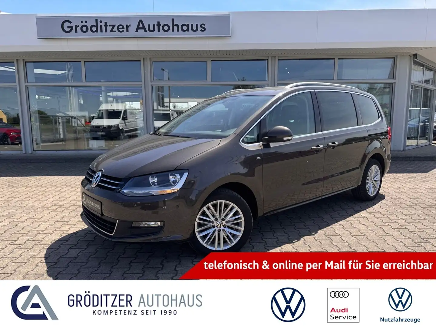 Volkswagen Sharan Cup 2,0 TDI DSG NAV|PDC|GRA Marrón - 1