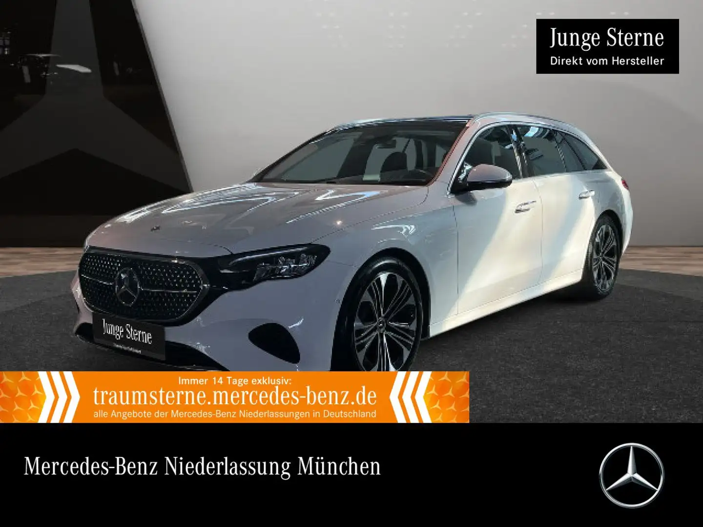 Mercedes-Benz E 220 d T Avantgarde Pano Distr. LED AHK Kamera 9G Blanc - 1