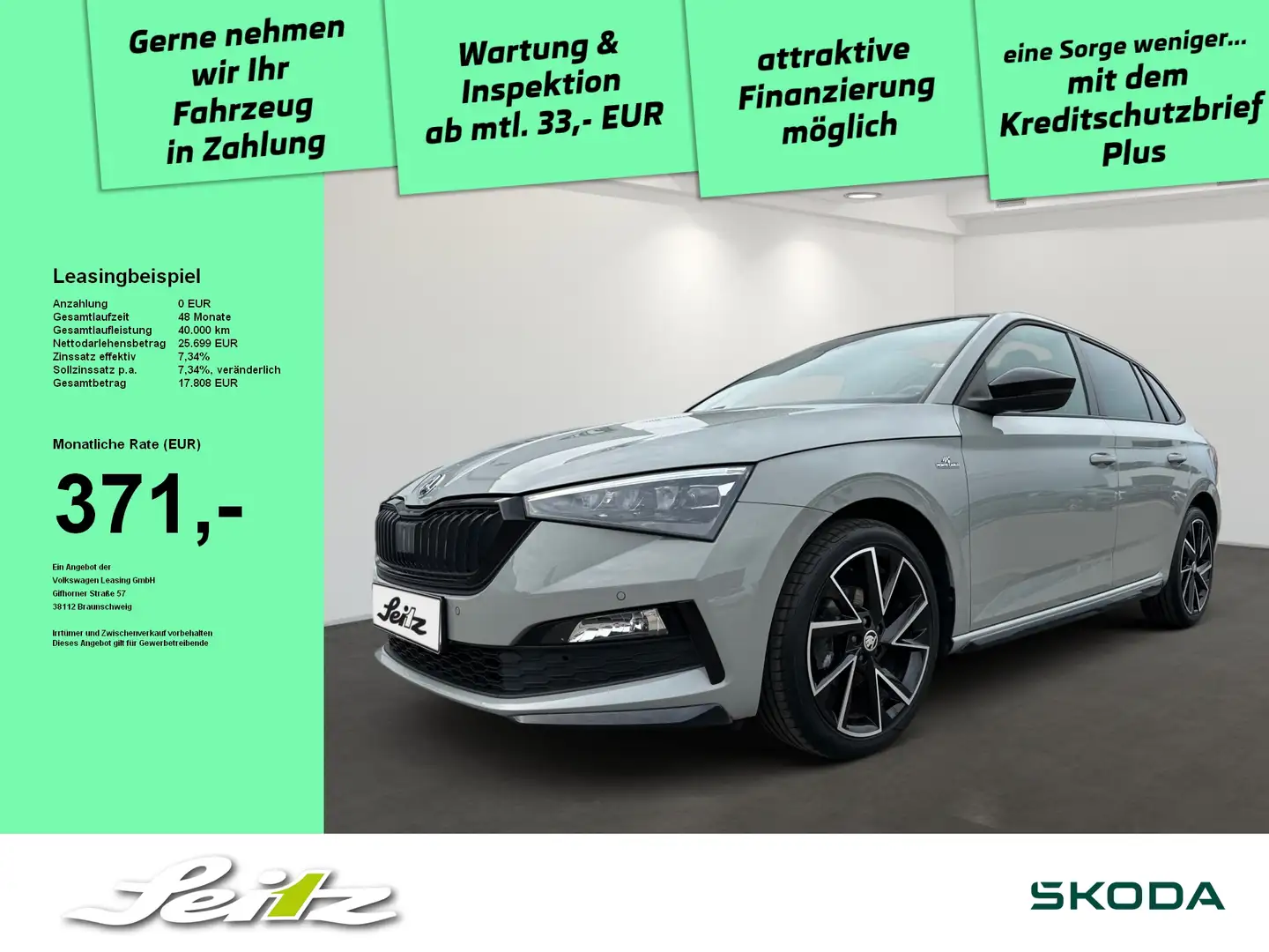Skoda Scala 1.5 TSI Monte Carlo *AHK*PANO*LED* Gris - 1