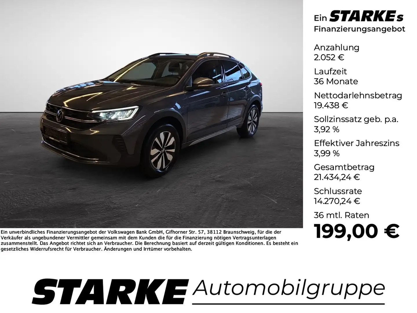 Volkswagen Taigo 1.0 TSI DSG Move LED Navi Light Assist ACC PDC Grau - 1