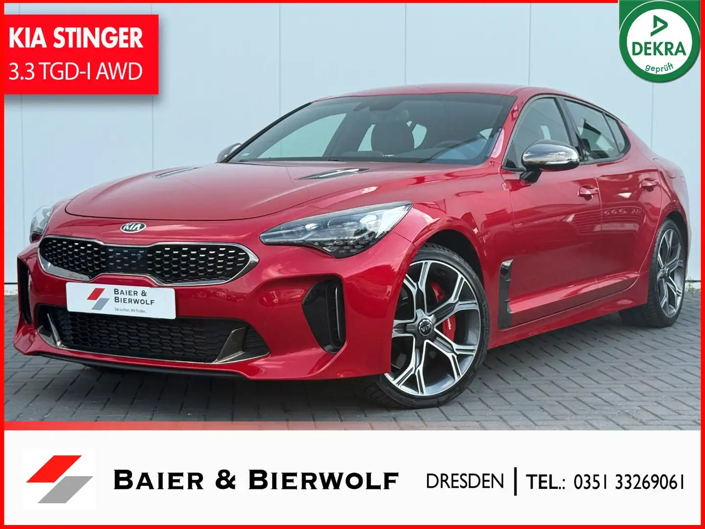 Kia Stinger GT 4WD 3.3TDG-i 360GRAD KEYLESS LED Rot - 1