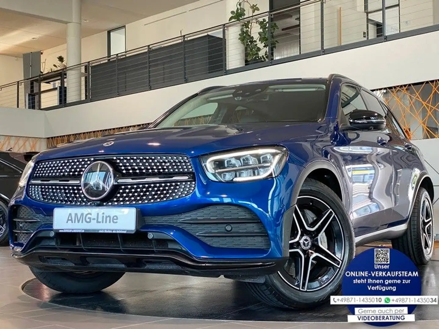 Mercedes-Benz GLC 220 d AMG NightP WideS Sbel Memory DTR+ 360° Albastru - 1