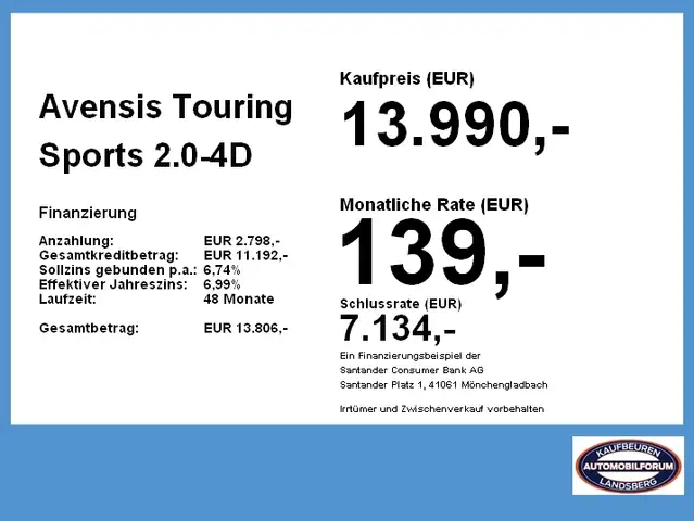 Toyota Avensis Touring Sports 2.0-4D Team LED Navi SHZ