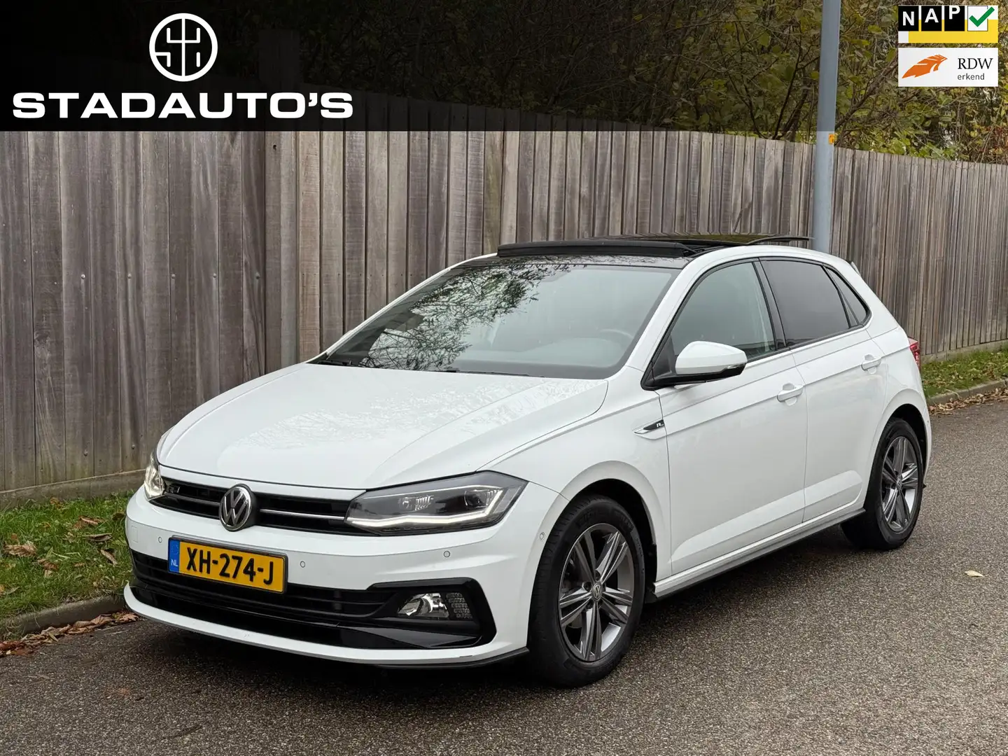 Volkswagen Polo 1.0 TSI R-Line AUT DSG Pano|LED|NAP|Carplay! Wit - 1