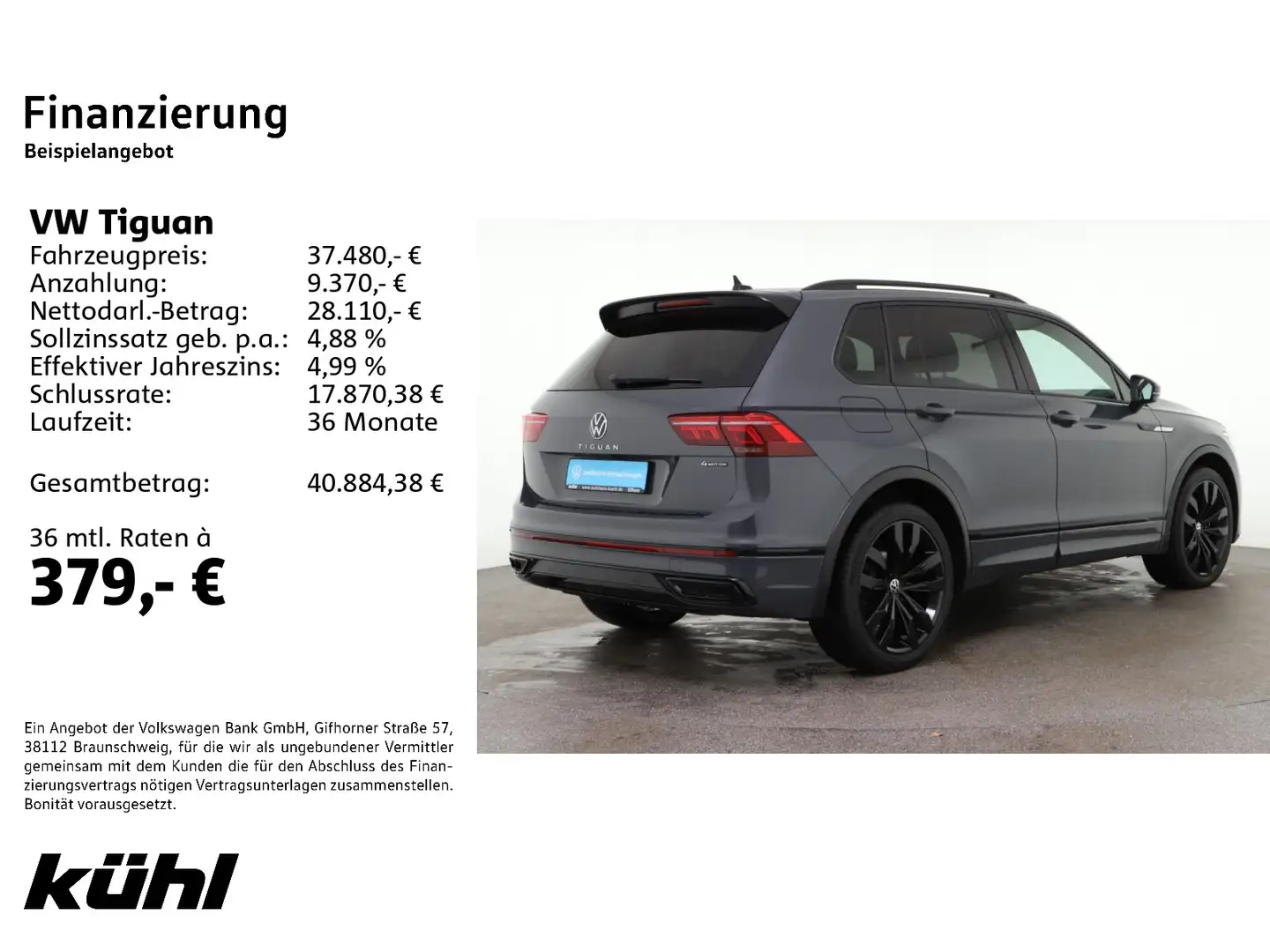 Volkswagen Tiguan 2.0 TSI 4M DSG R line BlackStyle IQ.Light Grau - 2