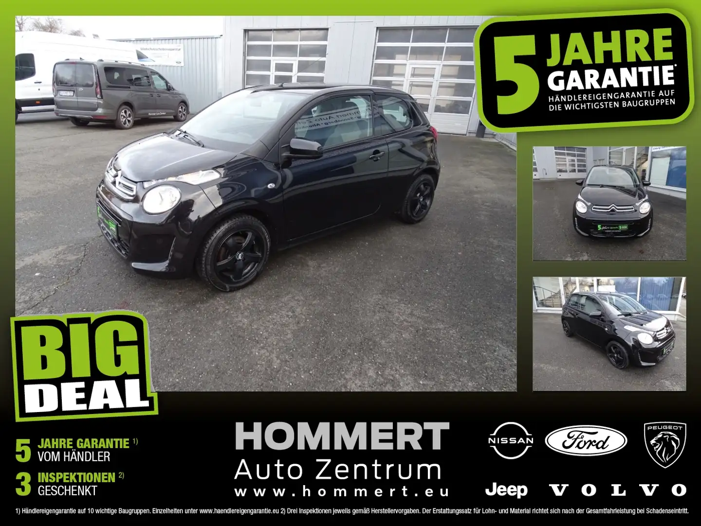 Citroen C1 1.2 VTi Shine SHZ+KlimaA+LM Schwarz - 1