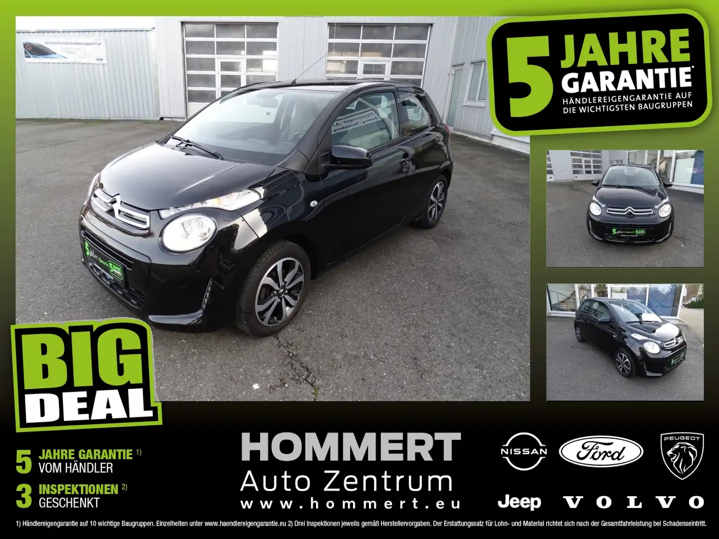 Citroen C1 1.2 VTi Shine SHZ+KlimaA+LM Noir - 1