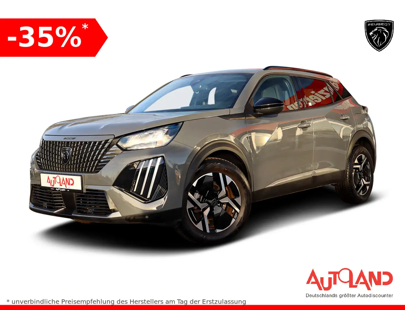 Peugeot 2008 PureTech 130 Aut. LED Kamera Tempomat Grau - 1