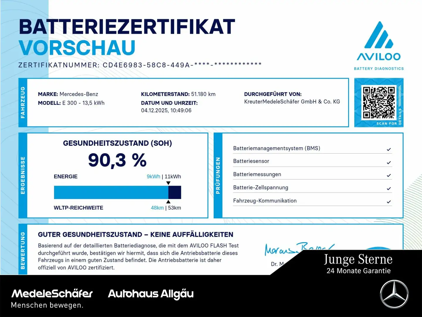 Mercedes-Benz E 300 E 300 de T 4MATIC AMG Night AHK HuD Dist 360°Kam Schwarz - 1