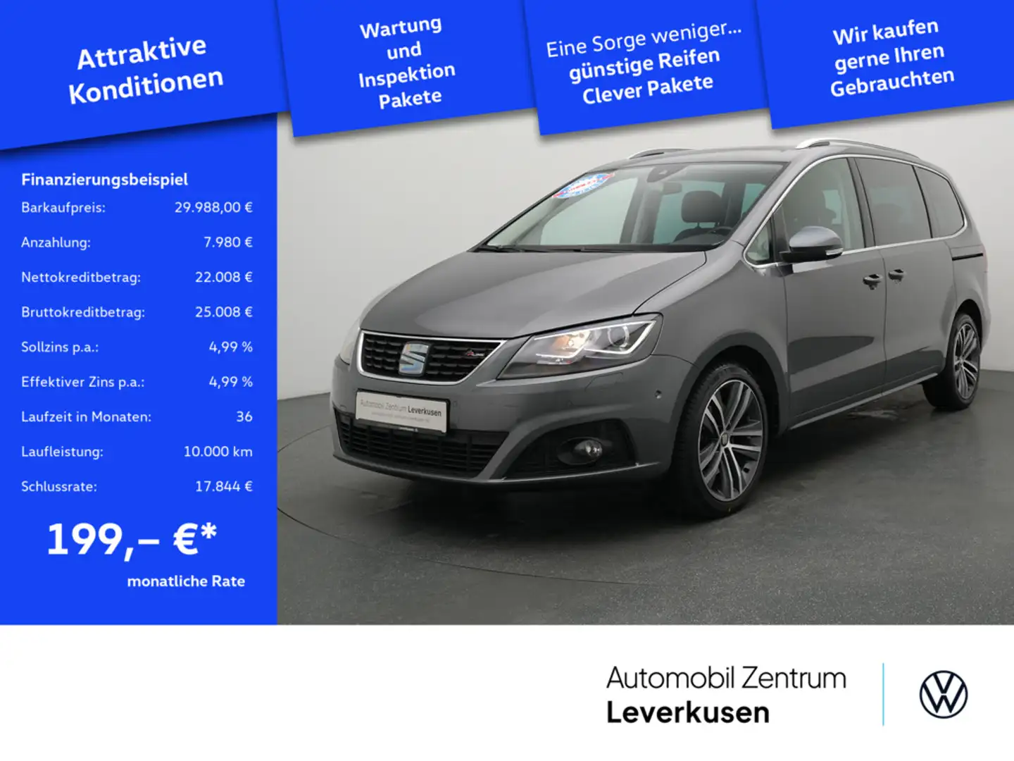 SEAT Alhambra FR-Line DSG NAVI MEMORY DCC KAM SHZ Schwarz - 1