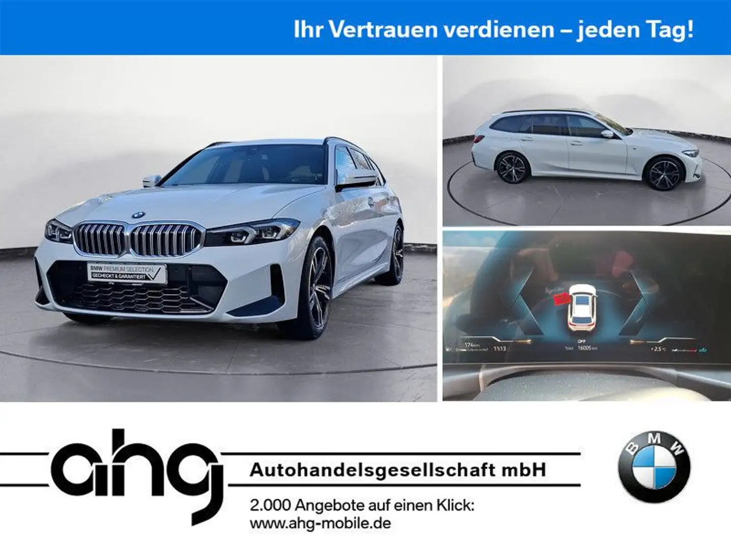 BMW 318 i Touring M-Sport, AHK, Harman -Kardon Weiß - 1
