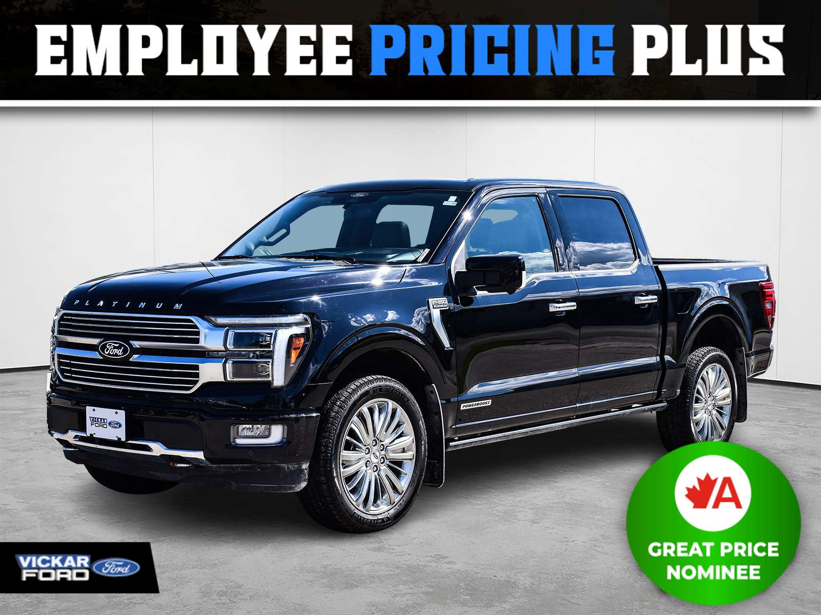 Black 2024 Ford F-150 Pickup Truck Four-Wheel Drive Automatic