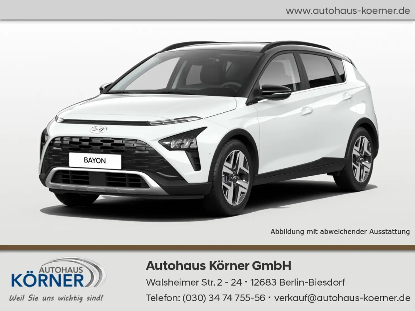 Hyundai BAYON 1.0 T-Gdi TREND NAVI digitales Cockpit Weiß - 1