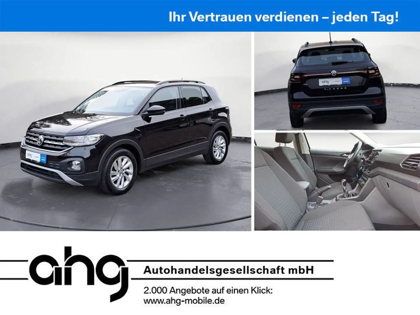 Volkswagen T-Cross 1.0 TSI OPF Life PDC Klima DPF Schwarz - 1