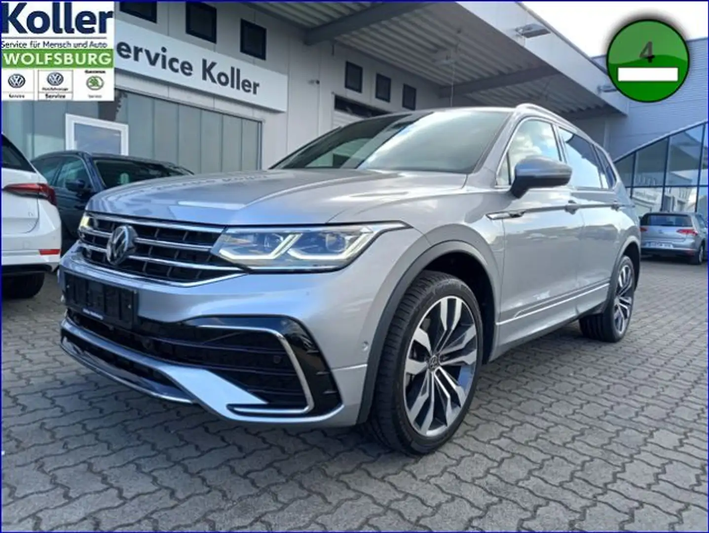 Volkswagen Tiguan Allspace 2.0 TDI DSG 4MO R-Line AHK Pano Silber - 2