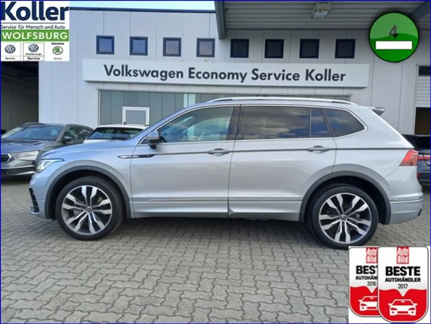 Volkswagen Tiguan Allspace 2.0 TDI DSG 4MO R-Line AHK Pano Silber - 1