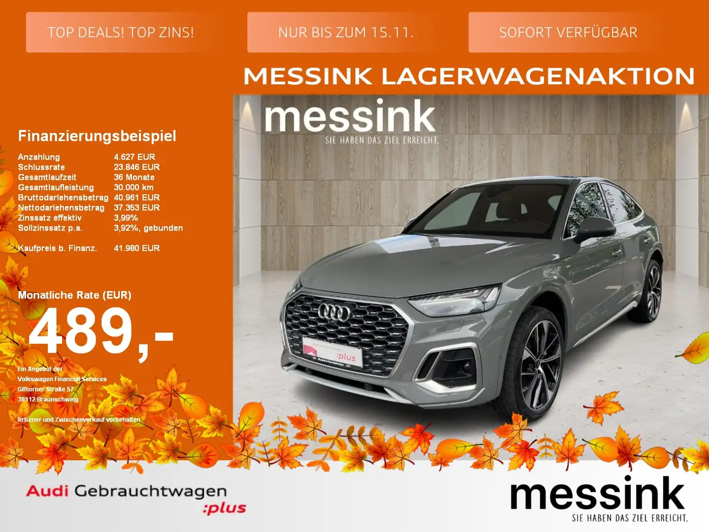 Audi Q5 Sportback 50 TFSI e quattro *2x S-Line*Matrix*ACC* Gris - 1