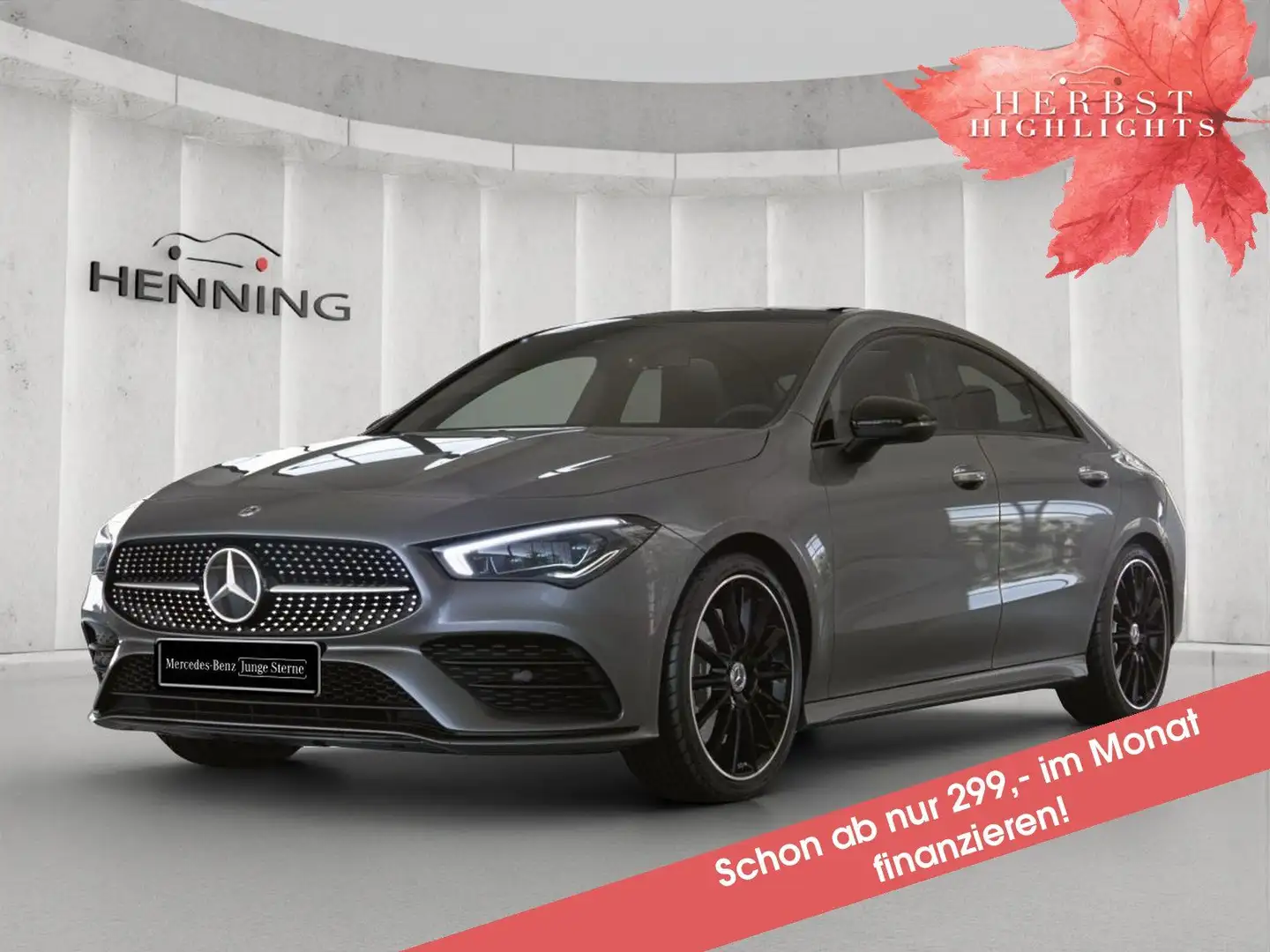 Mercedes-Benz CLA 250 Coupé AMG Night Leder Panorama Kamera 19 Grau - 1