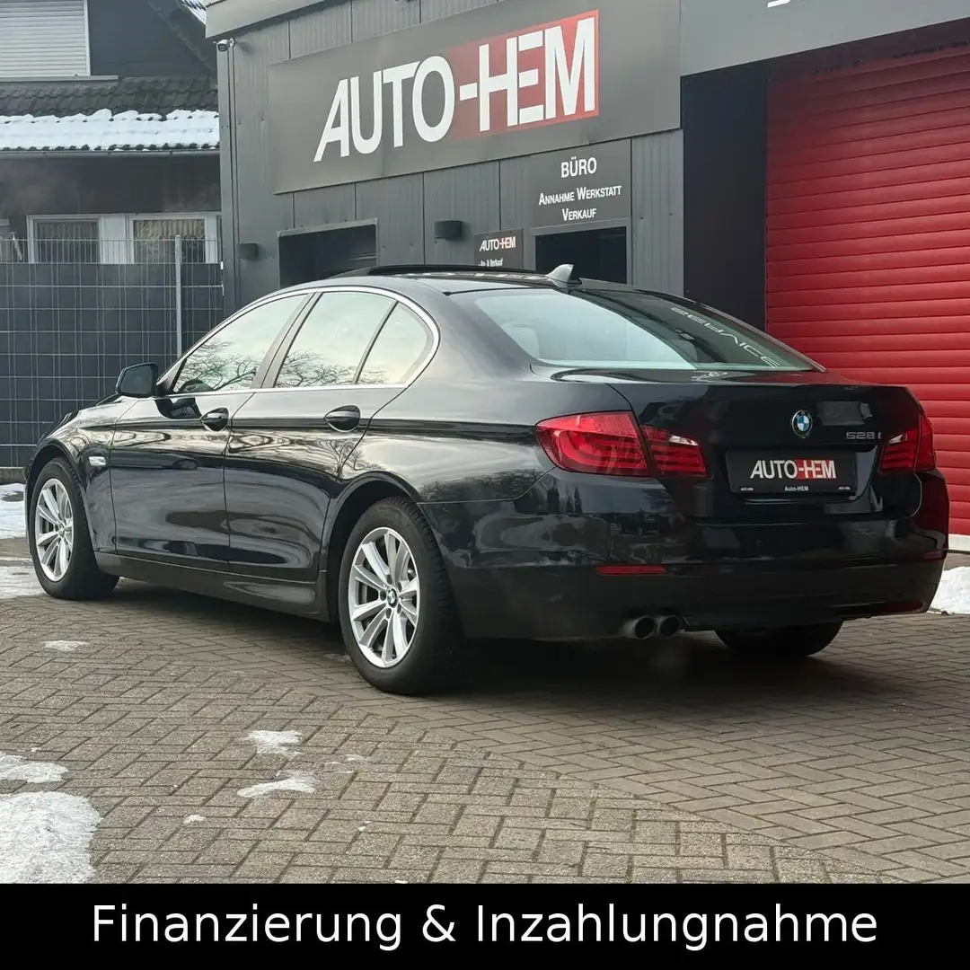 BMW 528 i Schiebedach Navi Leder Sitzhzg Scheckheft Schwarz - 2