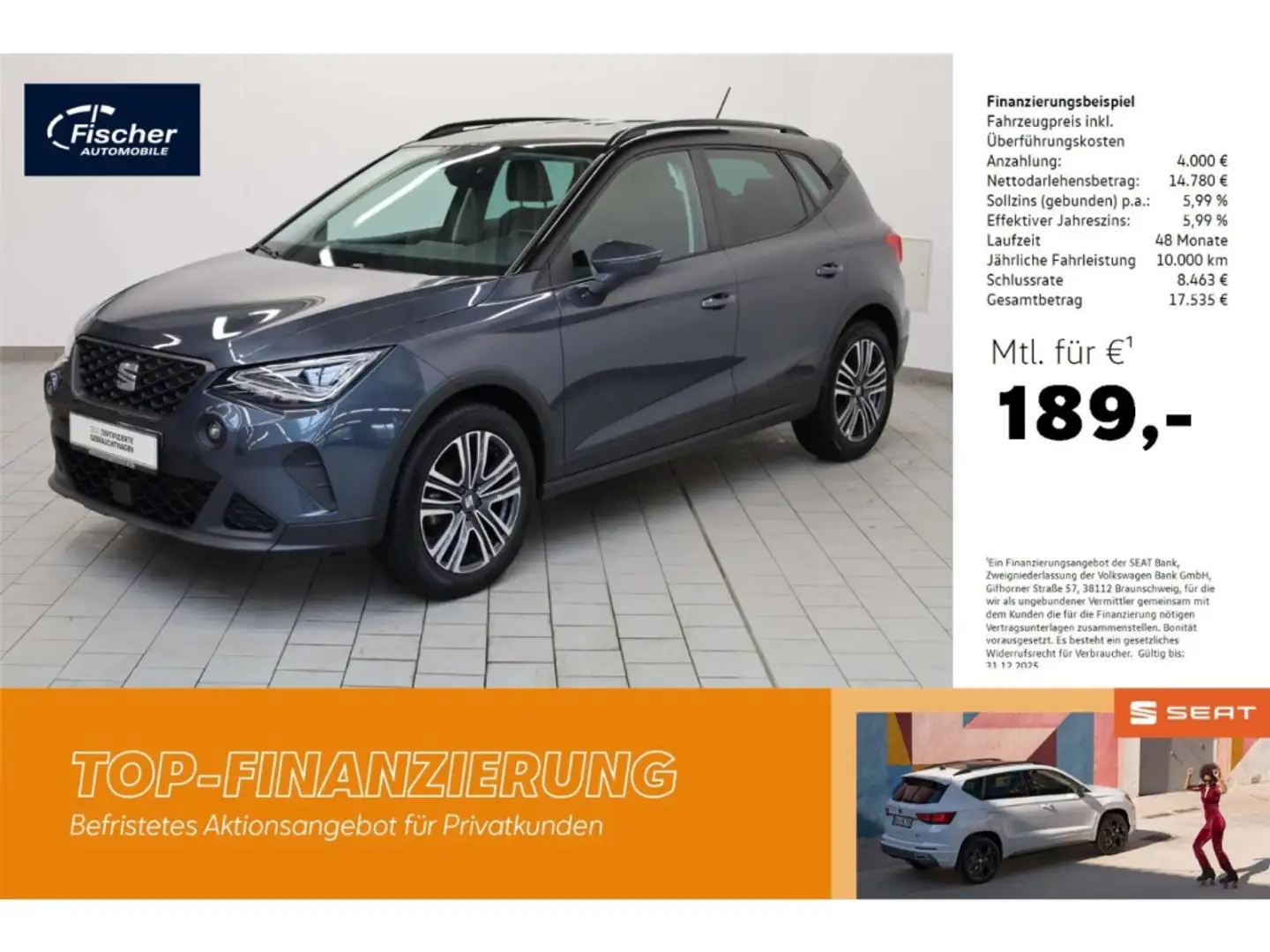 SEAT Arona 1.0 TSI Style Grau - 1